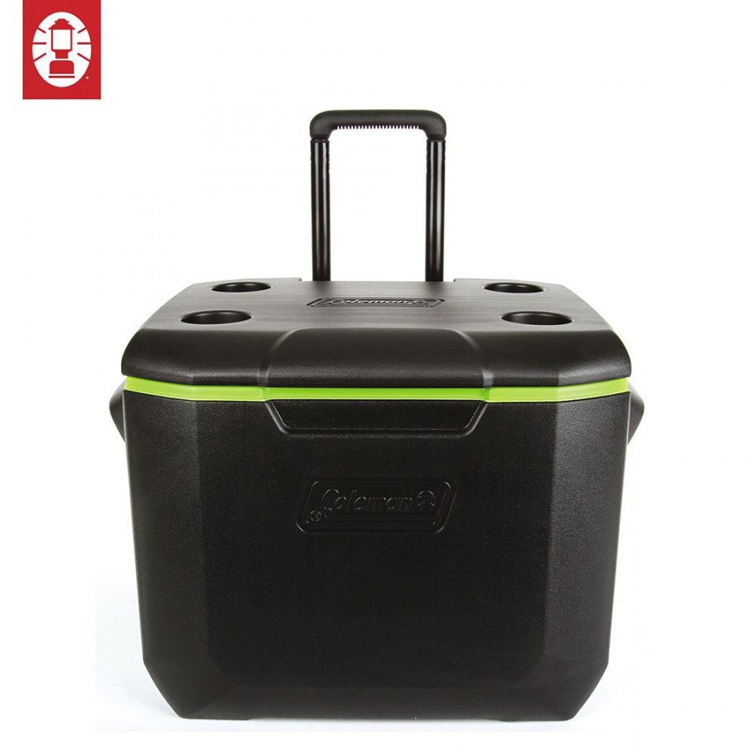 COLEMAN 60QT WHEELED COOLER BOX - Black/Green COLEMAN 60QT WHEELED COOLER BOX - Black/Green