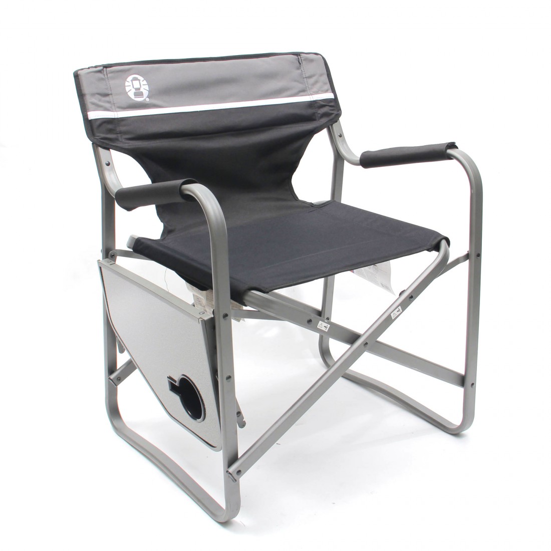 Coleman Aluminum Deck Chair with Table (Black) Coleman Aluminum Deck Chair with Table (Black)