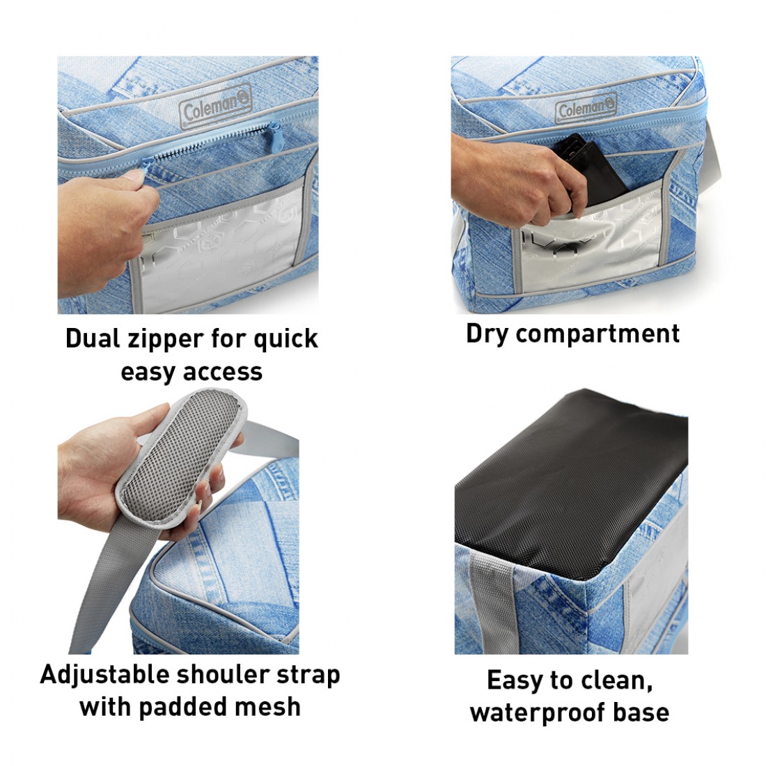 Coleman 12 Hours Denim Soft Cooler - 16 Cans Coleman 12 Hours Denim Soft Cooler - 16 Cans