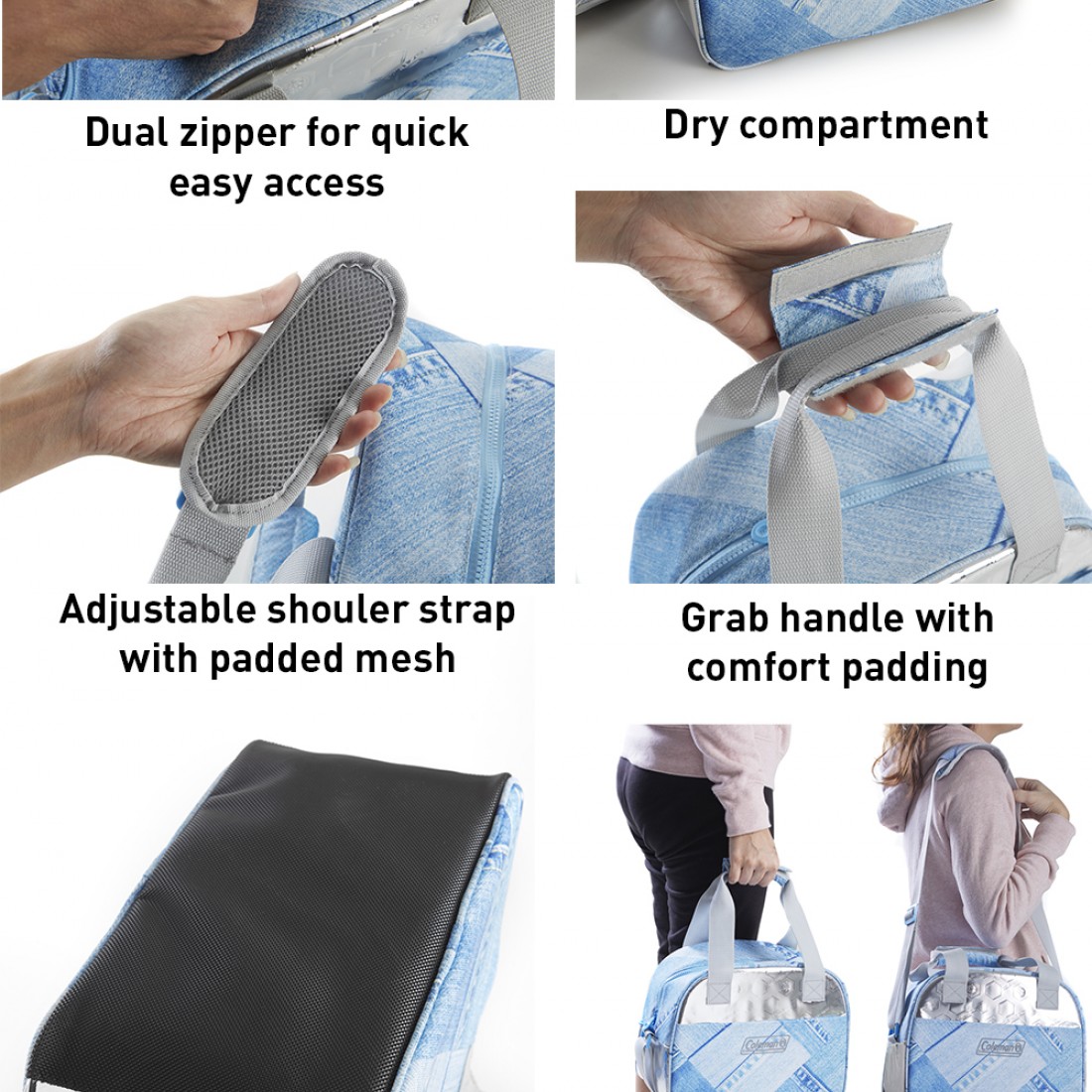 Coleman 12 Hours Denim Soft Cooler - 10 Cans Coleman 12 Hours Denim Soft Cooler - 10 Cans